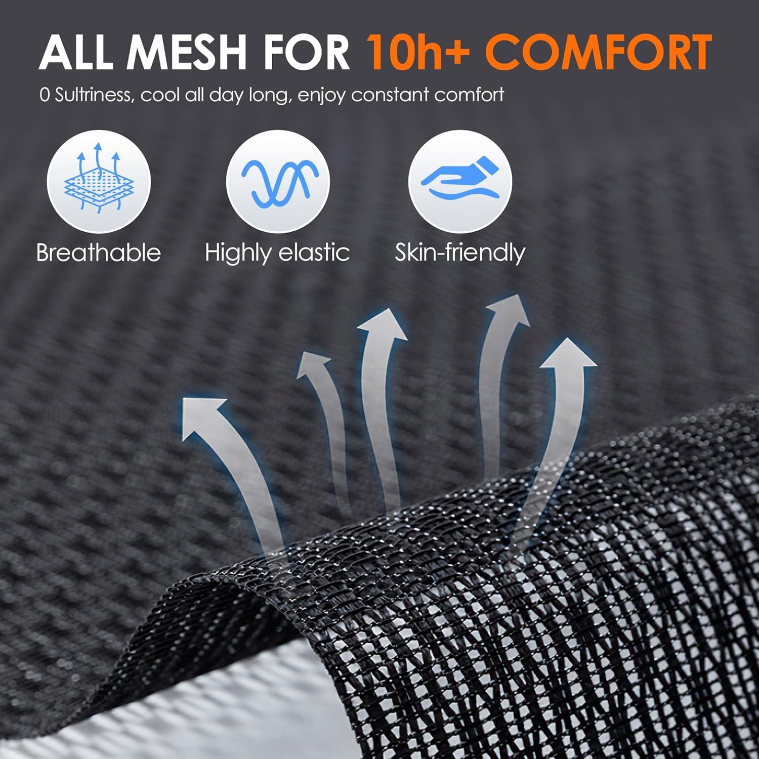 imageGABRYLLY Ergonomic Mesh Office Chair White Desk Chair FlipUp Armrest Adjustable Headrest Tilting with Soft Seat and PU Wheel Elite Home Desk Chair for Work Study Gaming GY1108Black