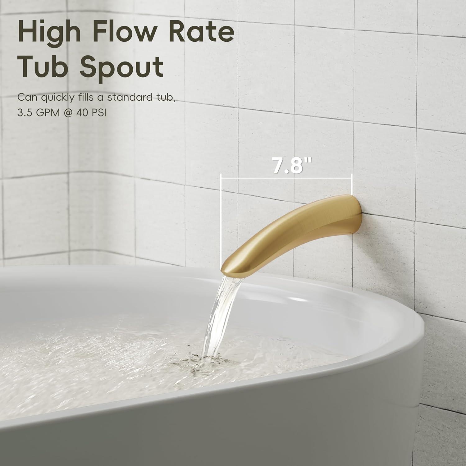 imageGabrylly Gold Shower Head System Shower Faucet Set with Pressure Balance Shower Valve 10 Inch Shower Heads with 5Setting handheld Spray Combo High Pressure Shower Fixtures Brushed GoldBrushed Gold