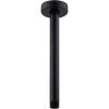 imageGabrylly 8 Inches Round Celing Shower Arm with Flange Solid Brass Matte black