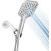 imageGabrylly Shower Head with handheld High Pressure 3Setting Handheld Shower Head Set with 59quot Stainless Steel Shower Hose and Angle Adjustable Bracket Brushed NickelBrushed Nickel
