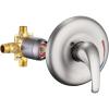 imageGabrylly Single Handle Shower Valve Body for Tub Shower with Diverter and Trim 2 Way Brass RoughIn Shower Mixer Brushed Nickel