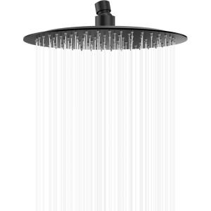 Gabrylly 12″ Rain Shower Head, Stainless Steel Rainfall Ceiling Mount Shower Head, Matte Black, 2.5 GPM Water Flow