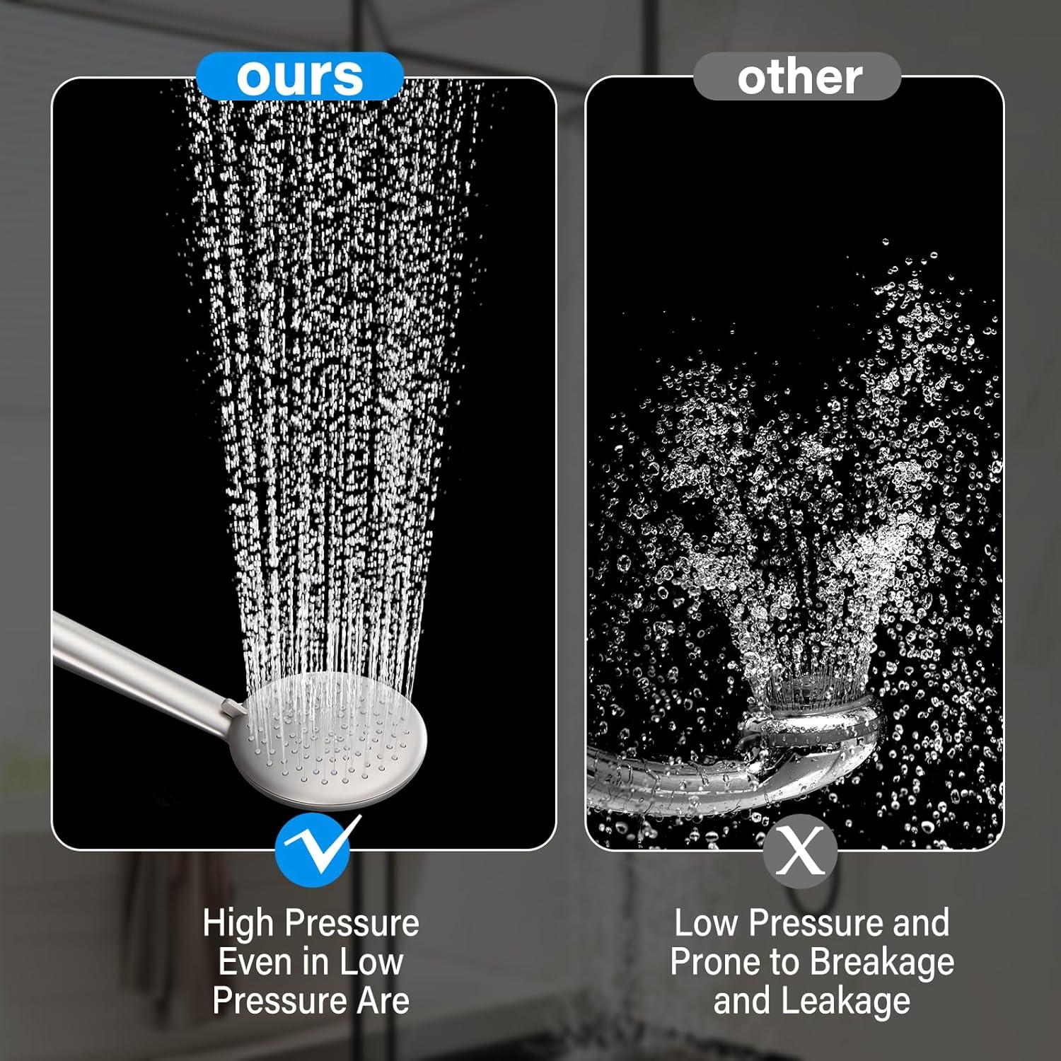 imageGabrylly Shower System Ceiling Shower Faucet Set with 12quot Rain Shower head and Handheld Shower Shower Combo Set with Valve Brushed NickelBrushed Nickel